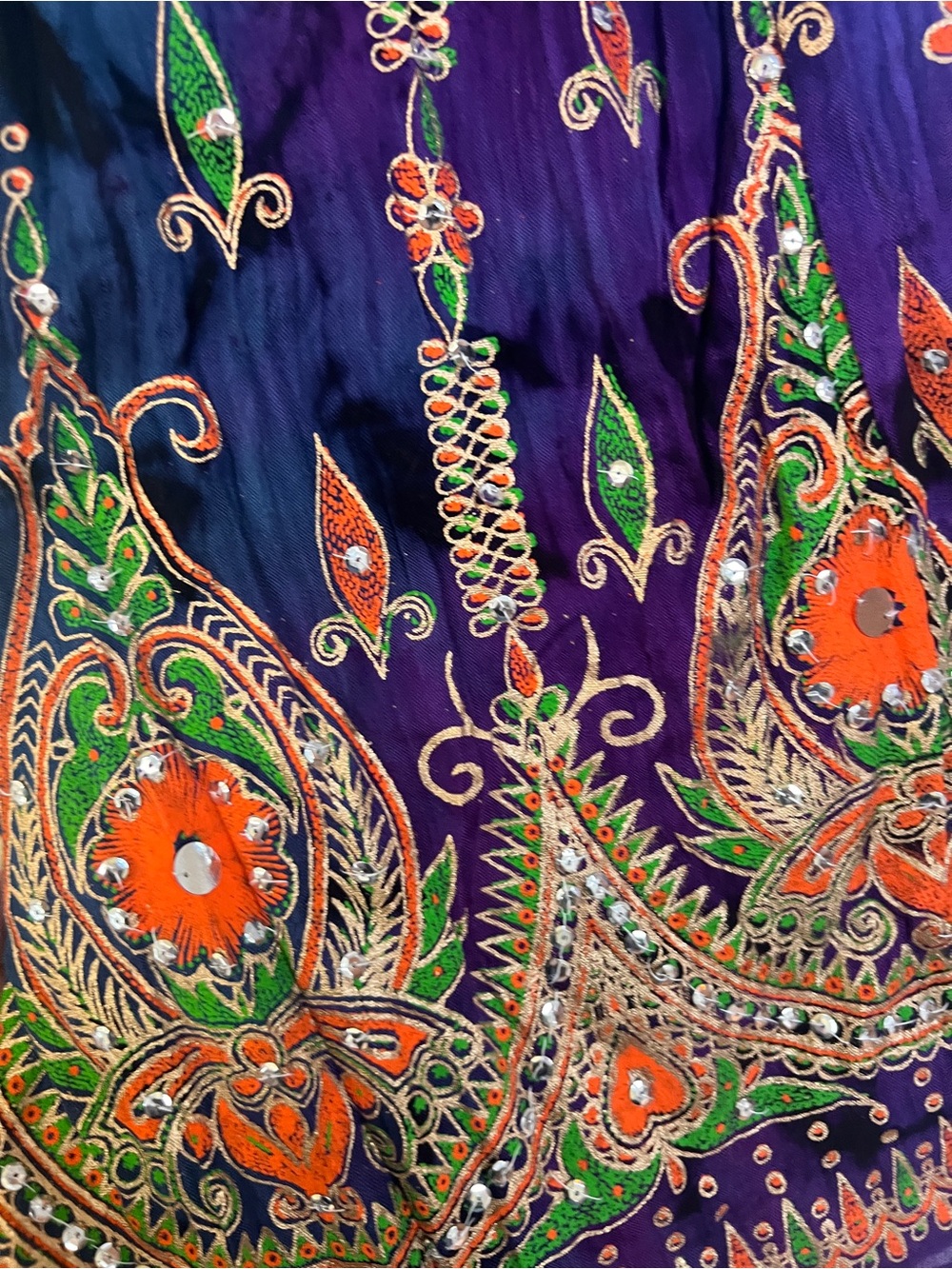 Bohemian Floral Maxi Skirt in Deep Purple - Picture 5 of 10